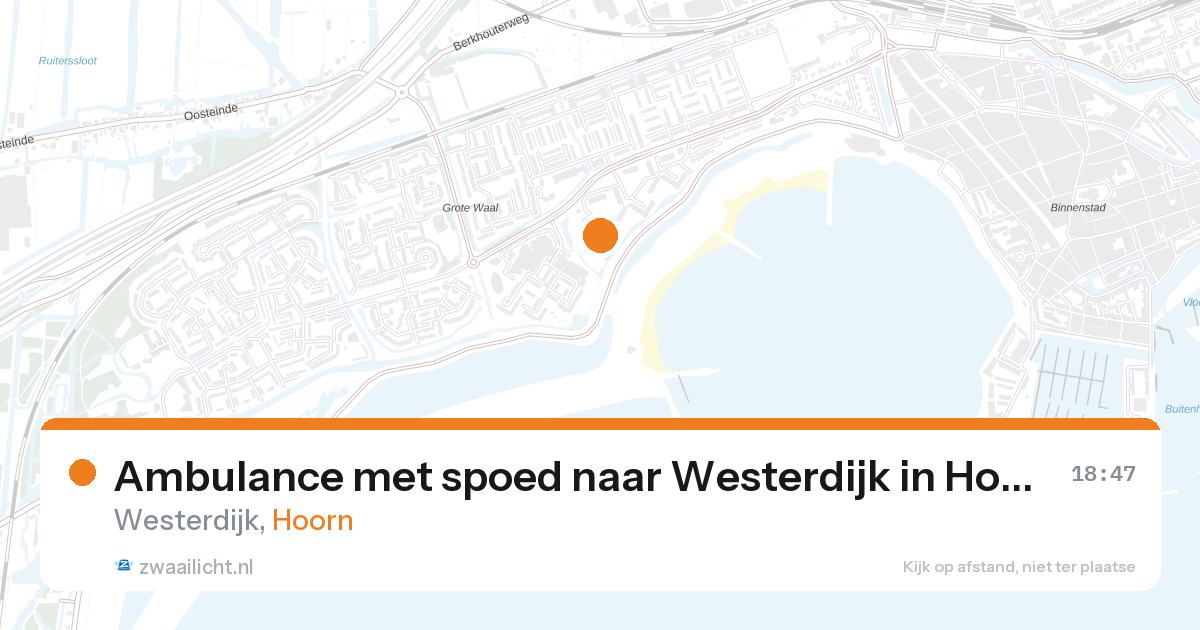 Ambulance met spoed naar Westerdijk in Hoorn — 28 aug 2026