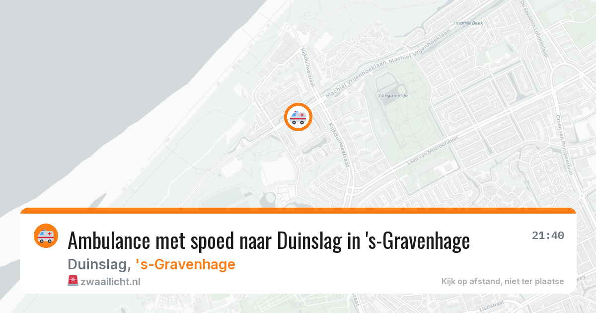 Ambulance met spoed naar Duinslag in 's-Gravenhage — 26 mei 2026