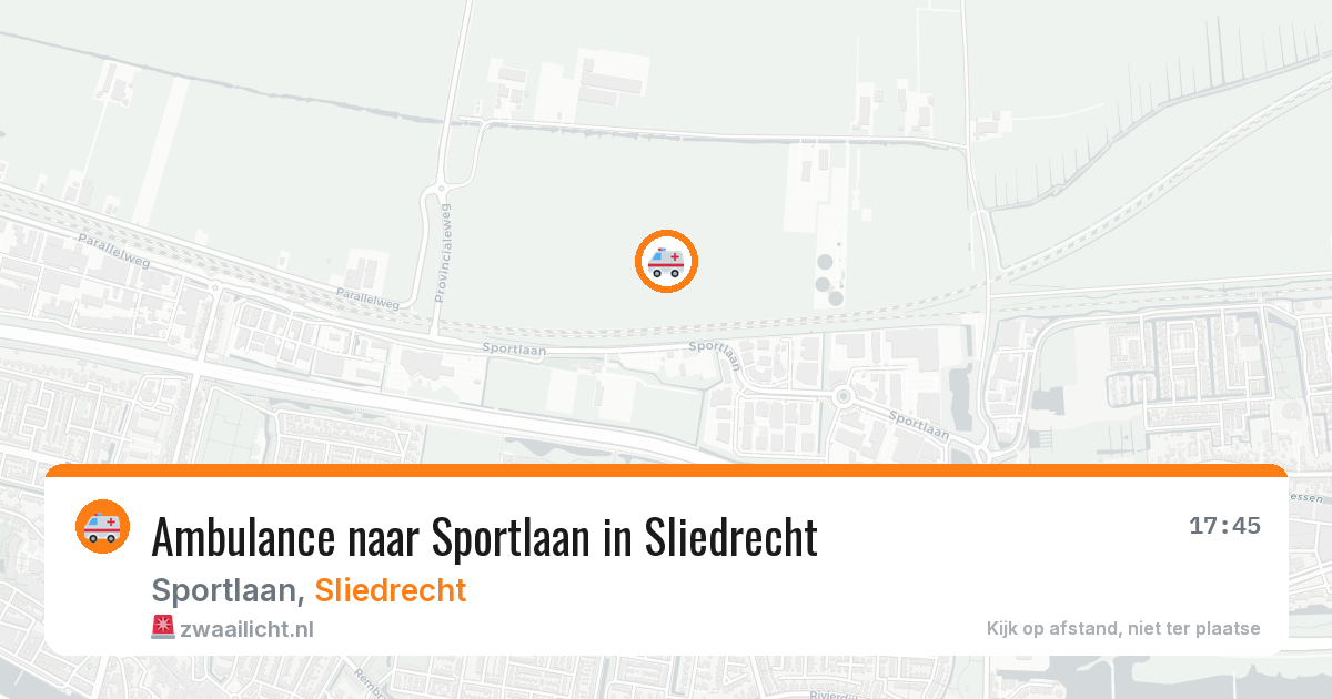 Ambulance naar Sportlaan in Sliedrecht — 13 aug 2026