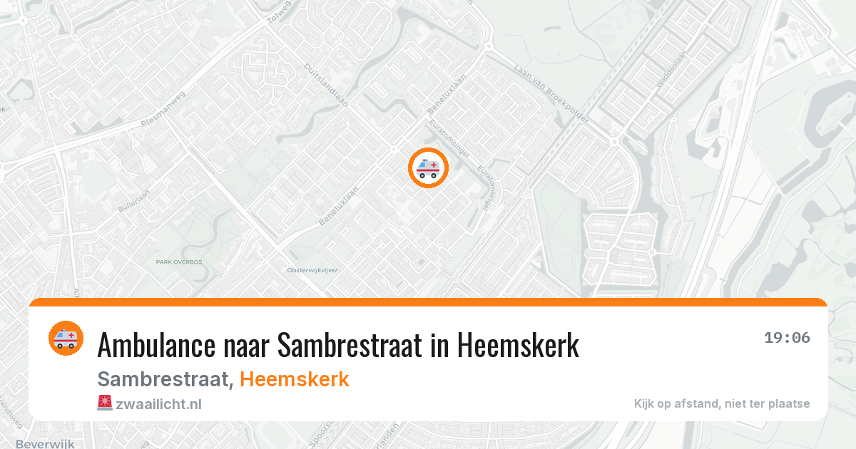 Ambulance naar Sambrestraat in Heemskerk — 25 mrt 2026