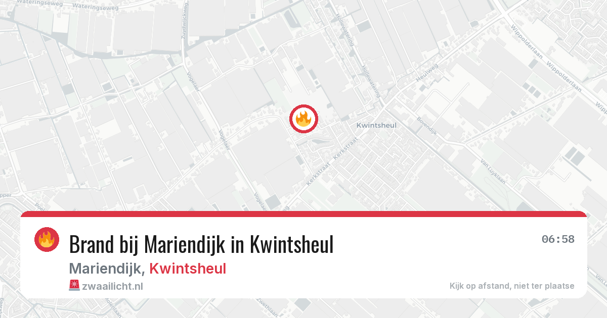Brand bij Mariendijk in Kwintsheul — 27 jun 2026