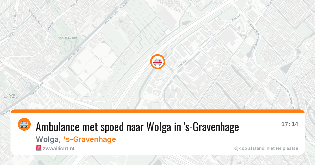 Ambulance met spoed naar Wolga in 's-Gravenhage — 9 apr 2026