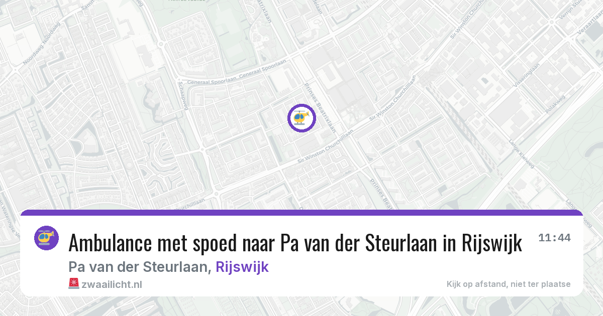 Ambulance met spoed naar Pa van der Steurlaan in Rijswijk — 1 jun 2026