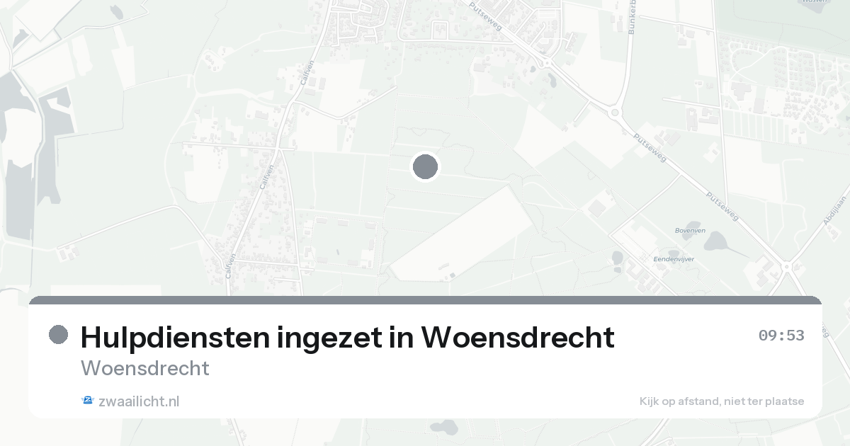 Hulpdiensten ingezet in Woensdrecht — 8 feb 2026 | 🚨 Zwaailicht.nl