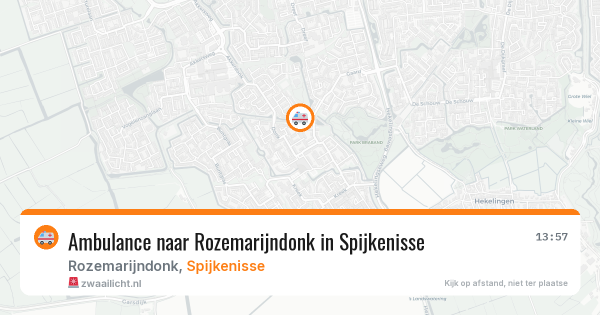 Ambulance naar Rozemarijndonk in Spijkenisse — 6 aug 2026