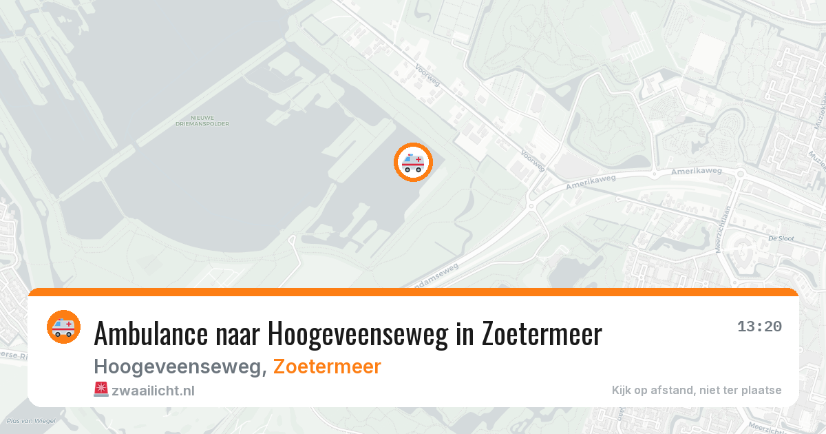 Ambulance naar Hoogeveenseweg in Zoetermeer — 13 jun 2026