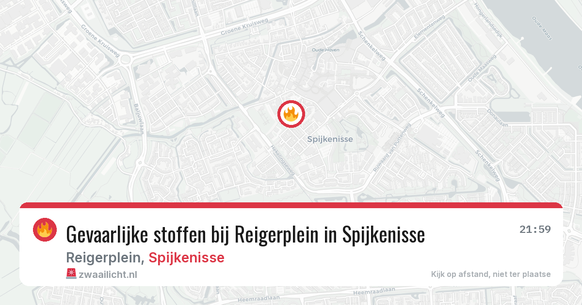 Gevaarlijke stoffen bij Reigerplein in Spijkenisse — 4 jun 2026