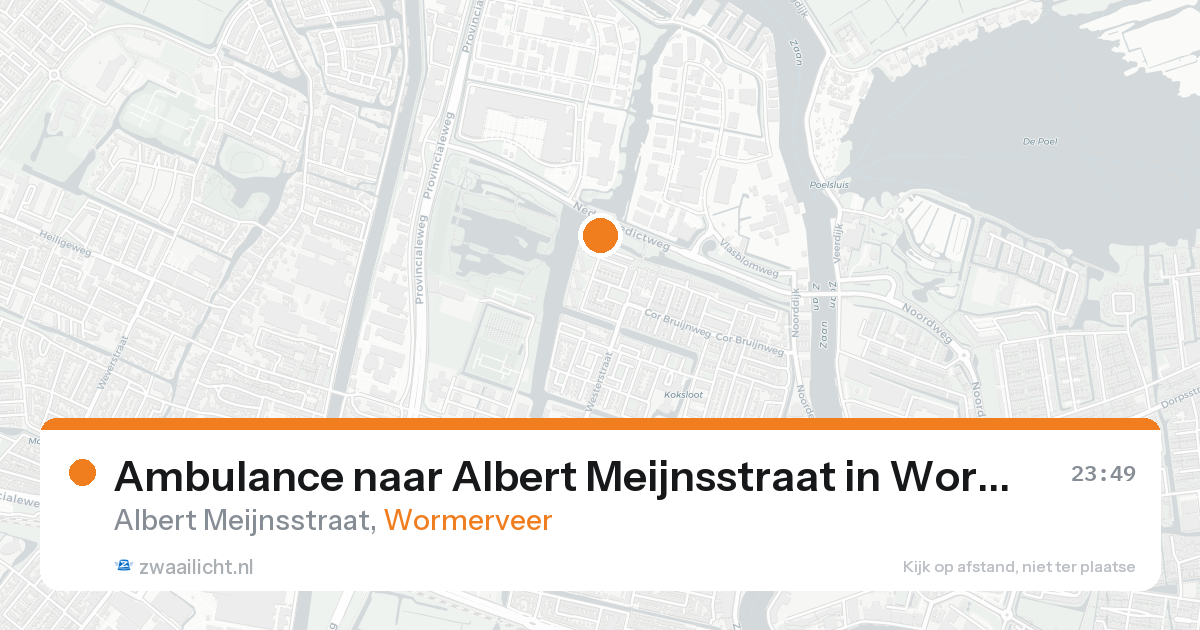 Ambulance naar Albert Meijnsstraat in Wormerveer — 22 mei 2026