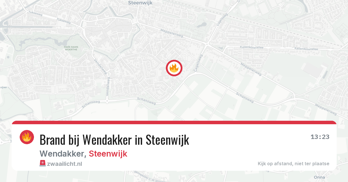 Brand bij Wendakker in Steenwijk — 10 jun 2026