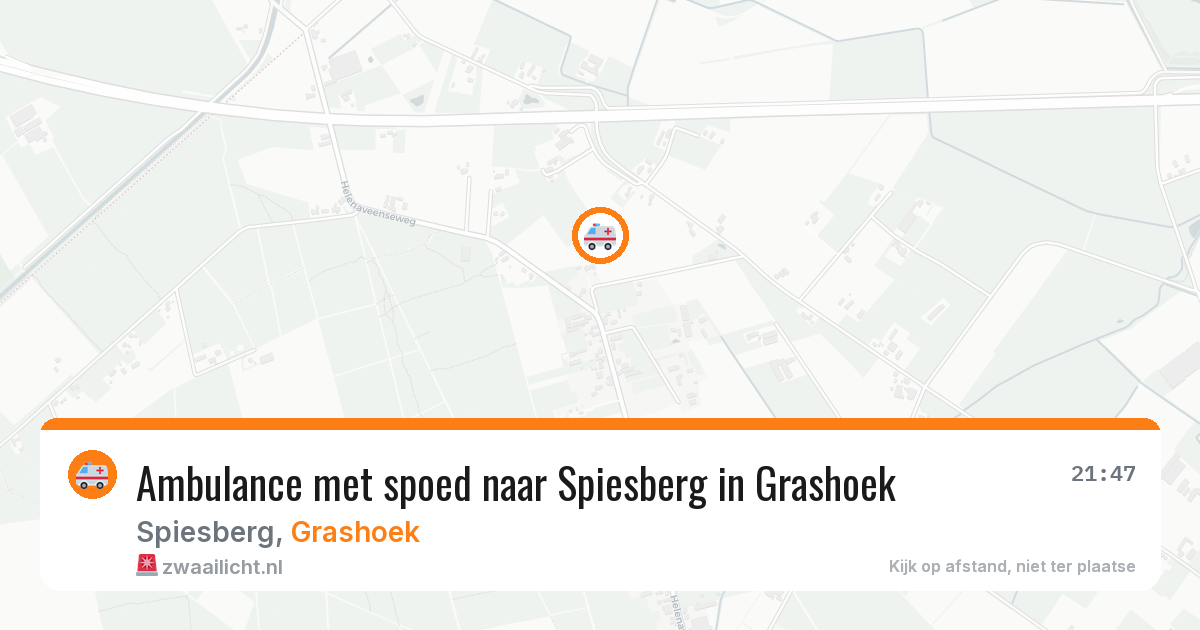 Ambulance met spoed naar Spiesberg in Grashoek — 19 jul 2026