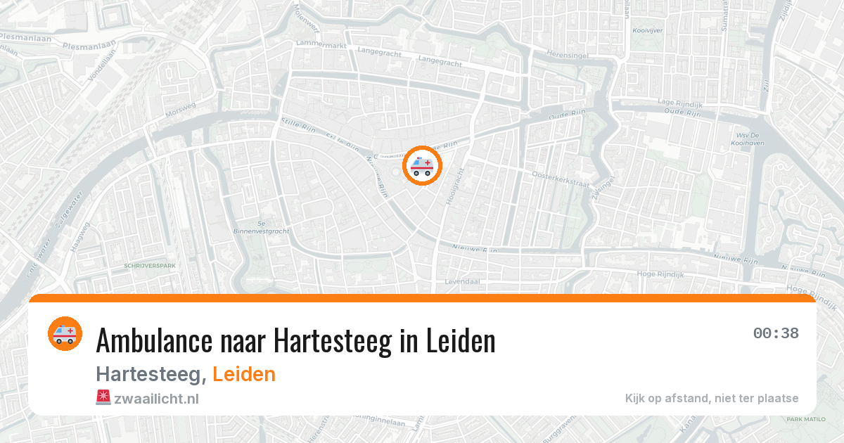Ambulance naar Hartesteeg in Leiden — 17 jul 2026
