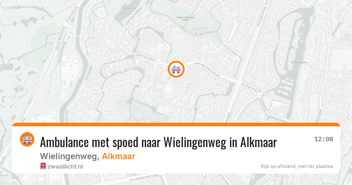 Ambulance met spoed naar Wielingenweg in Alkmaar — 19 mrt 2026