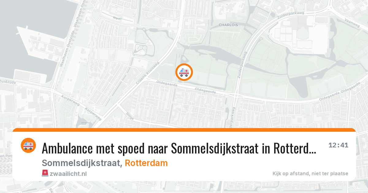 Ambulance met spoed naar Sommelsdijkstraat in Rotterdam — 19 mrt 2026