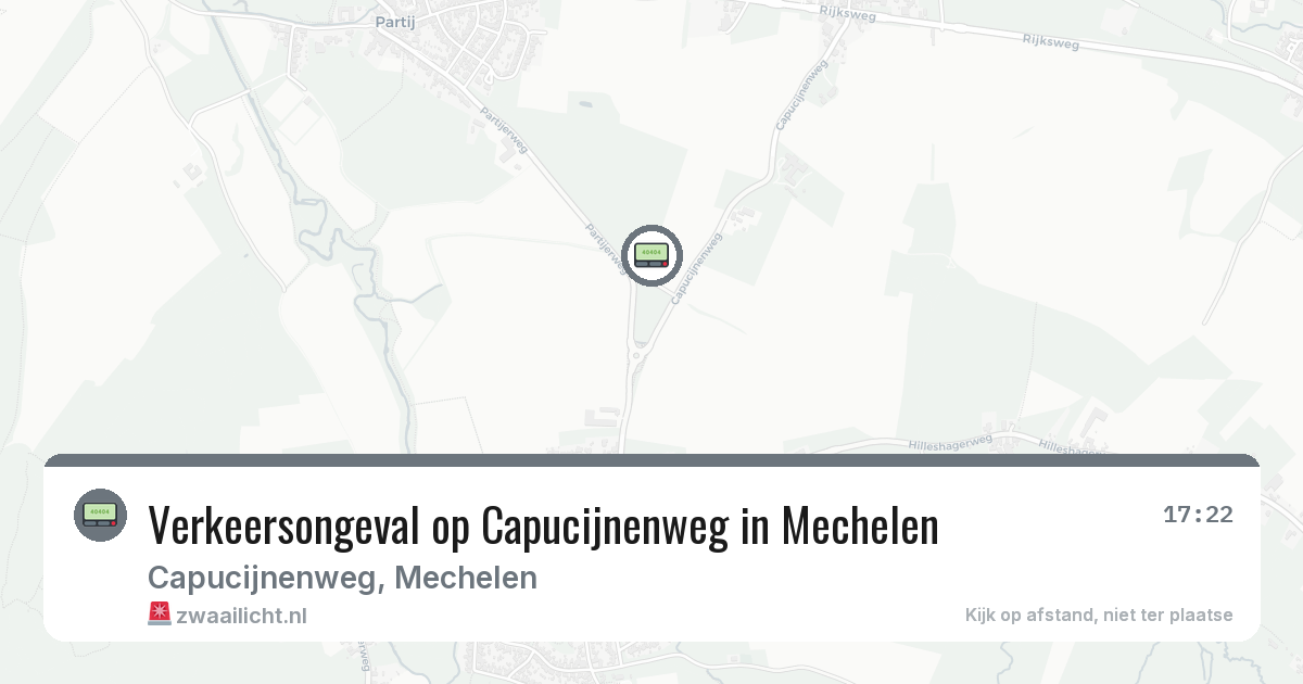 Verkeersongeval op Capucijnenweg in Mechelen — 31 jul 2026