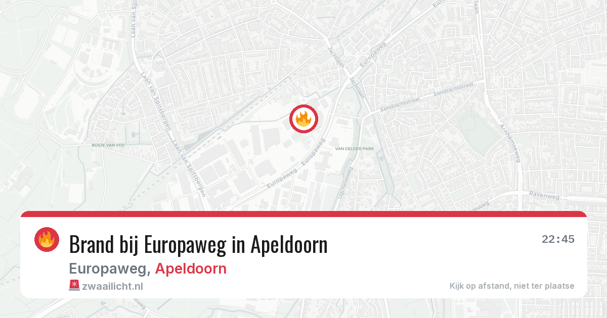 Brand bij Europaweg in Apeldoorn — 10 aug 2026