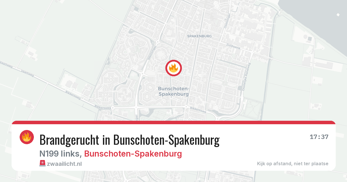 Brandgerucht in Bunschoten-Spakenburg — 29 jun 2026