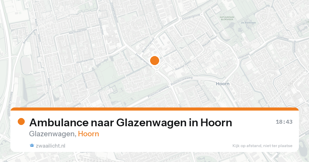 Ambulance naar Glazenwagen in Hoorn — 16 aug 2026