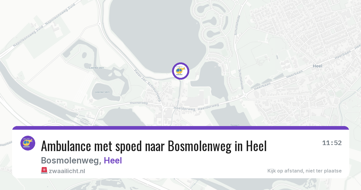 Ambulance met spoed naar Bosmolenweg in Heel — 7 jun 2026