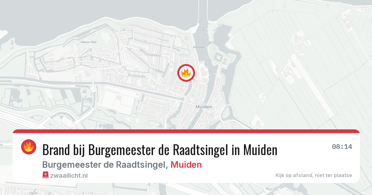 Brand bij Burgemeester de Raadtsingel in Muiden — 2 jul 2026
