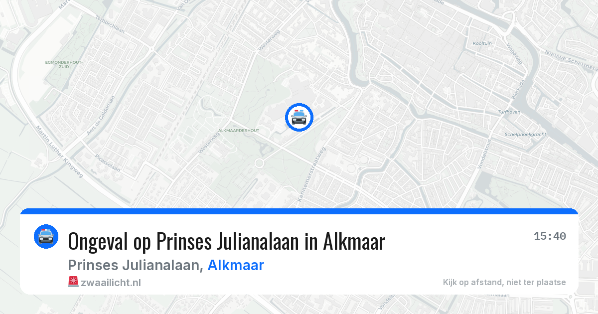 Ongeval op Prinses Julianalaan in Alkmaar — 5 jun 2026