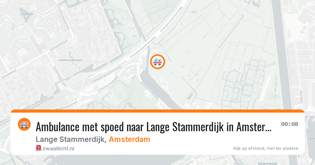 Ambulance met spoed naar Lange Stammerdijk in Amsterdam — 2 apr 2026
