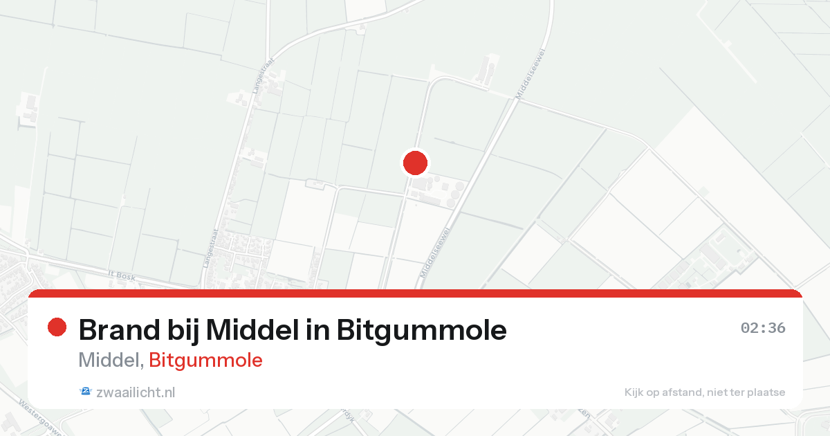 Brand bij Middel in Bitgummole — 14 aug 2026