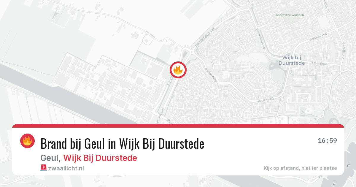 Brand bij Geul in Wijk Bij Duurstede — 26 jun 2026