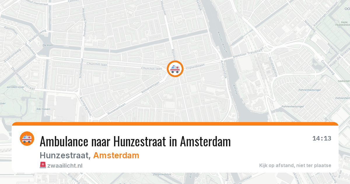 Ambulance naar Hunzestraat in Amsterdam — 2 jul 2026
