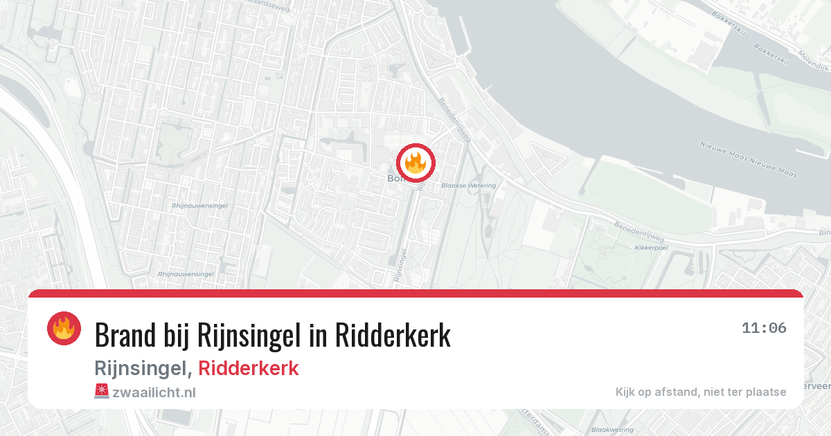 Brand bij Rijnsingel in Ridderkerk — 31 mei 2026