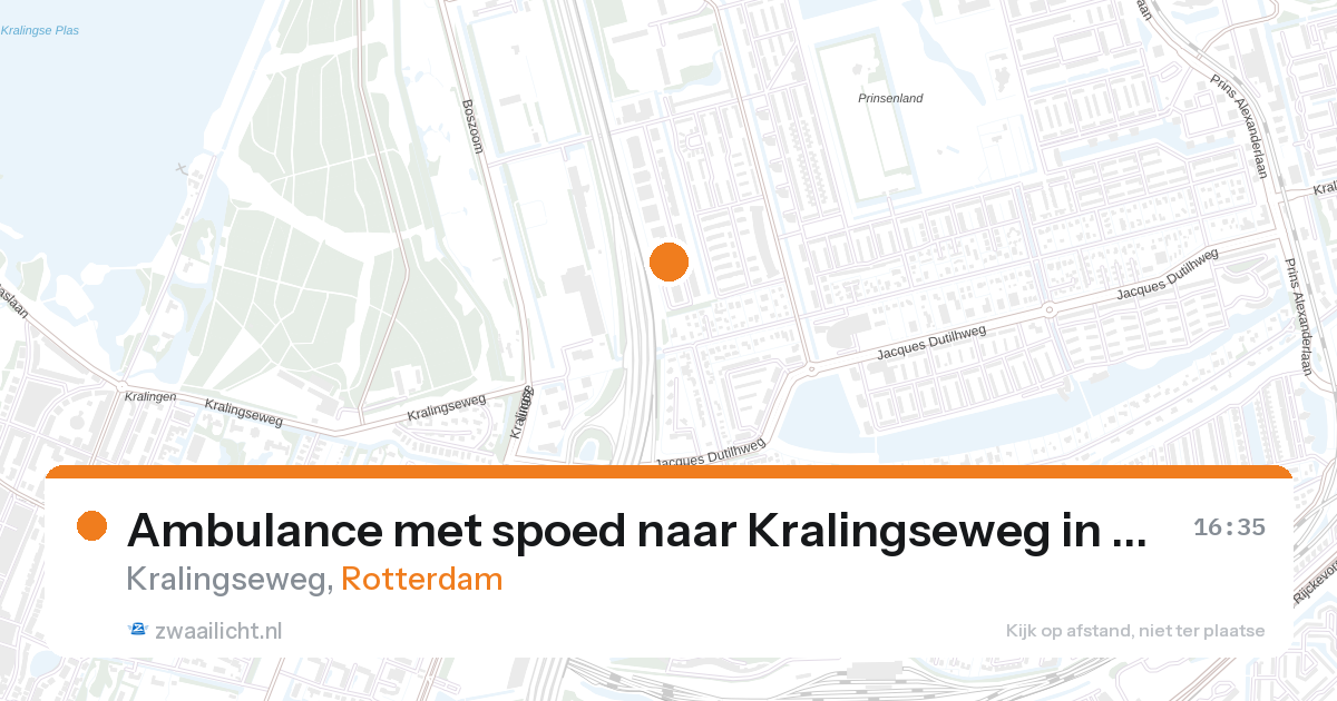 Ambulance met spoed naar Kralingseweg in Rotterdam — 28 aug 2026