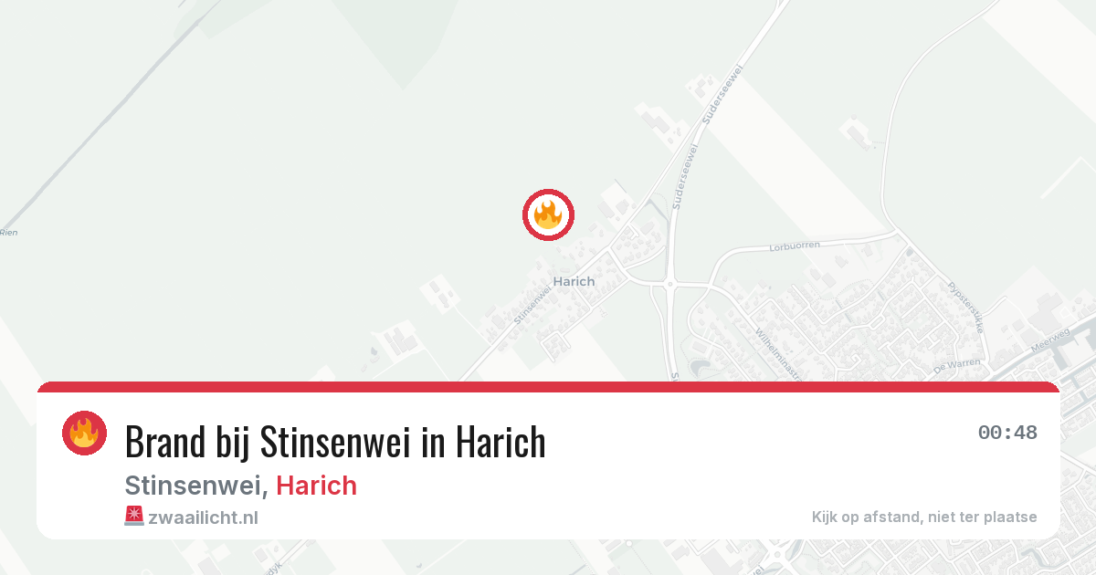 Brand bij Stinsenwei in Harich — 19 jun 2026