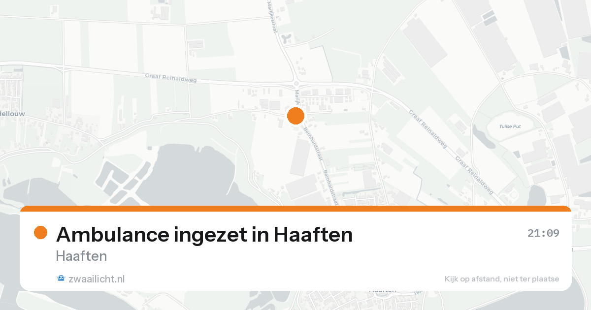 Ambulance ingezet in Haaften — 20 aug 2026