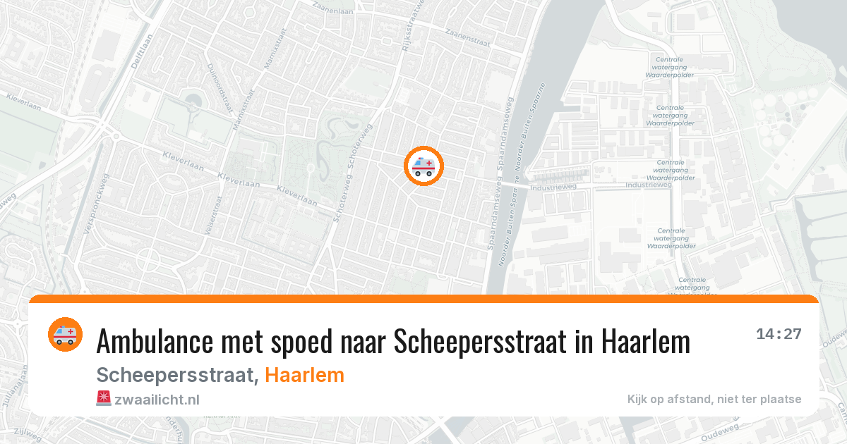 Ambulance met spoed naar Scheepersstraat in Haarlem — 9 mei 2026