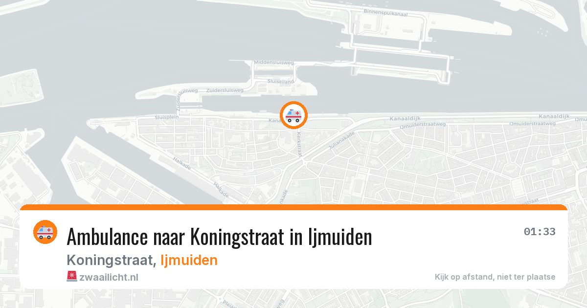Ambulance naar Koningstraat in Ijmuiden — 16 mei 2026