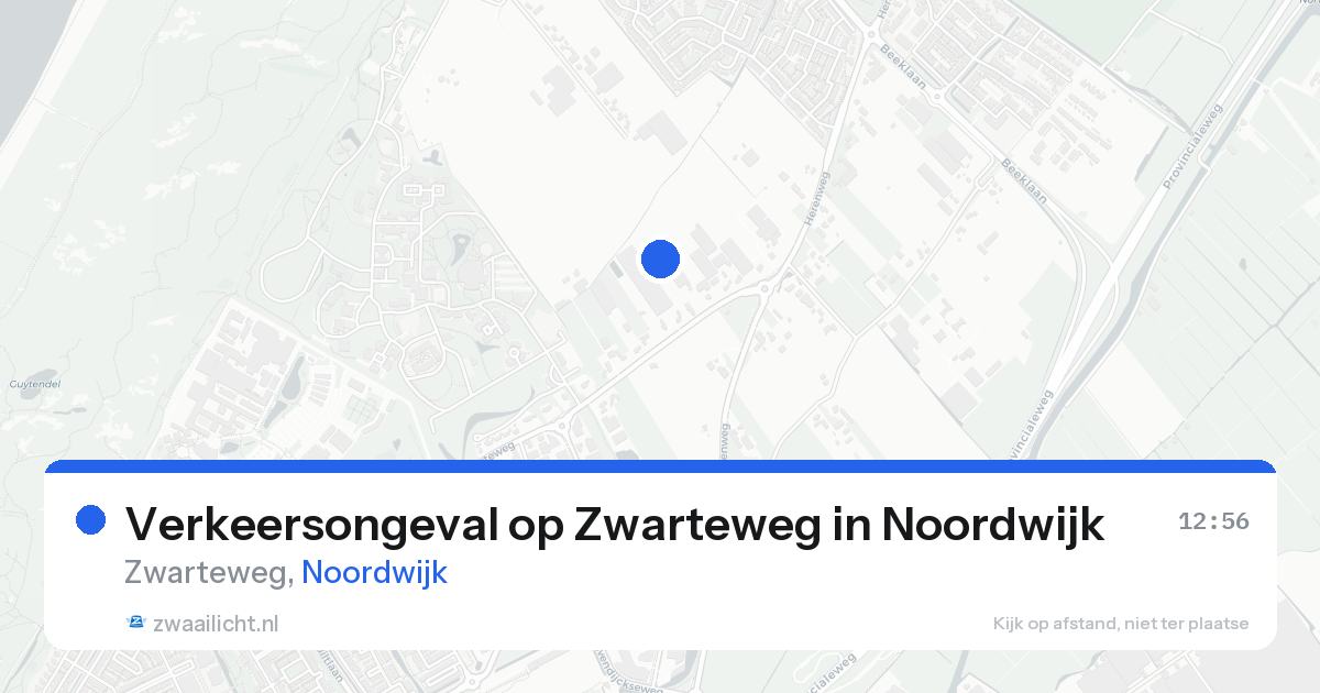 Verkeersongeval op Zwarteweg in Noordwijk — 20 apr 2026