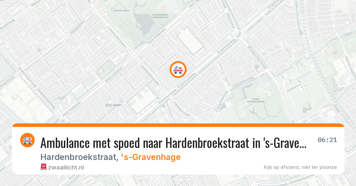 Ambulance met spoed naar Hardenbroekstraat in 's-Gravenhage — 8 apr 2026