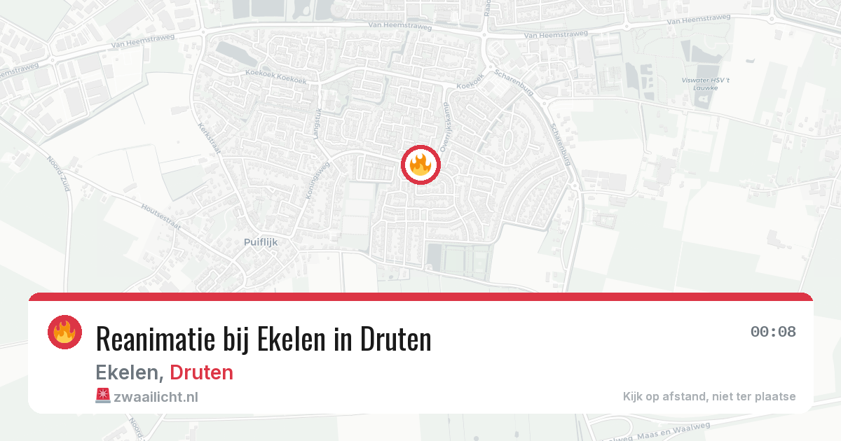 Reanimatie bij Ekelen in Druten — 21 jun 2026