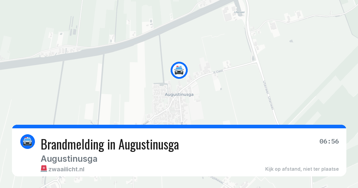 Brandmelding in Augustinusga — 19 jun 2026
