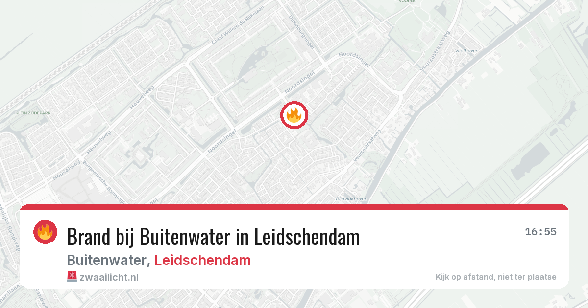 Brand bij Buitenwater in Leidschendam — 6 aug 2026