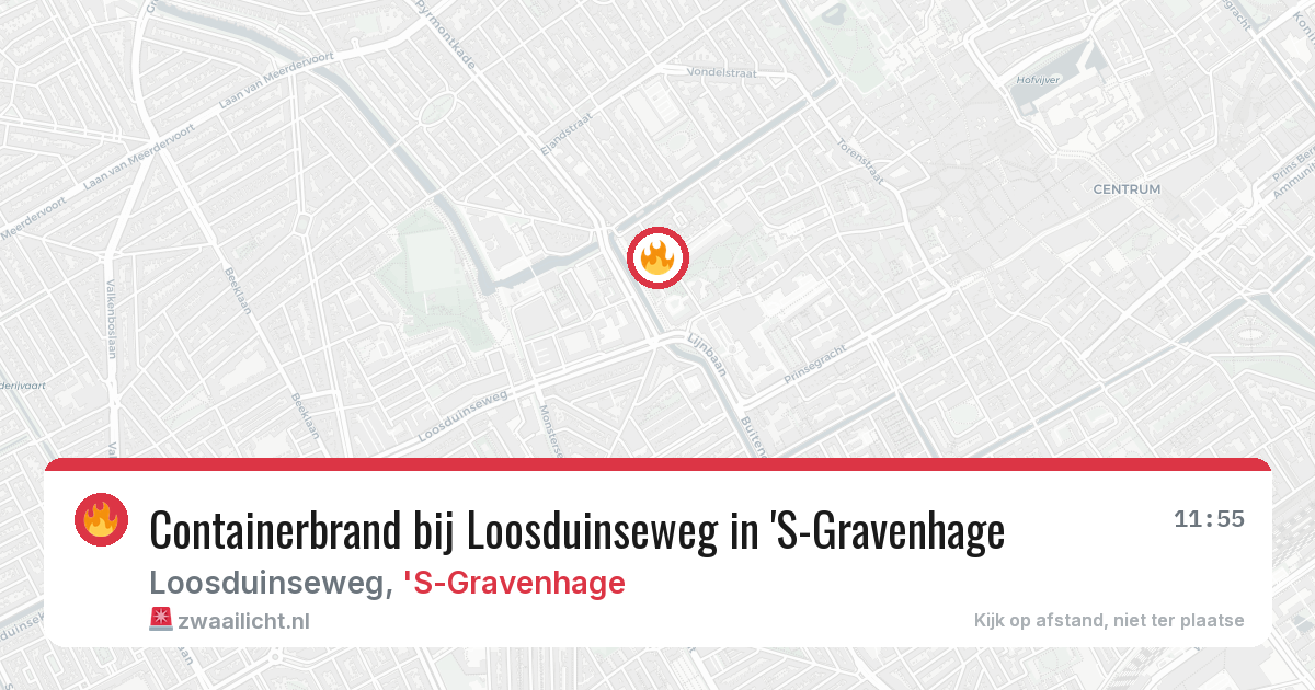 Containerbrand bij Loosduinseweg in 'S-Gravenhage — 6 jun 2026
