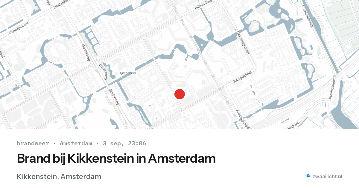 Brand bij Kikkenstein in Amsterdam — 3 sep 2026