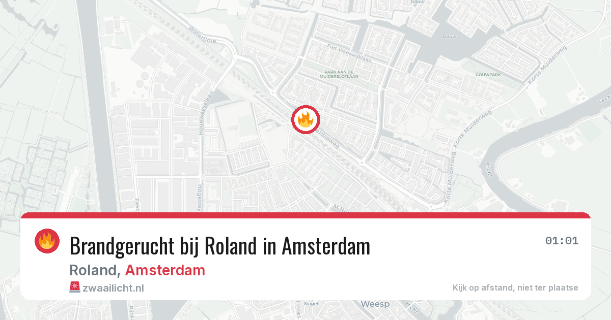 Brandgerucht bij Roland in Amsterdam — 21 mrt 2026