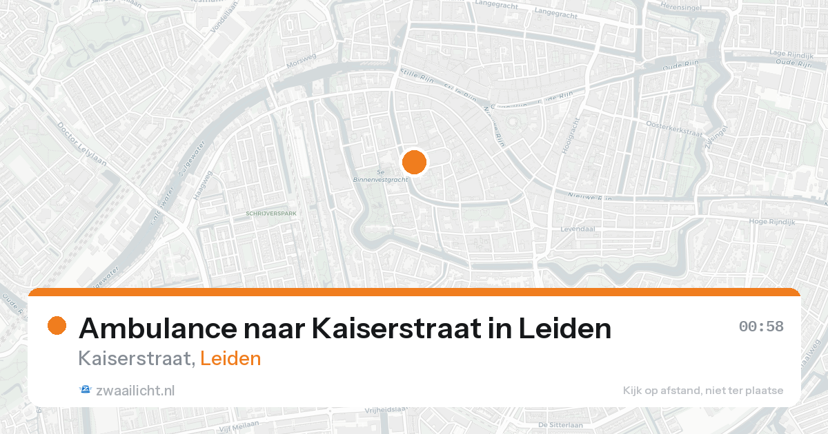 Ambulance naar Kaiserstraat in Leiden — 12 mrt 2026