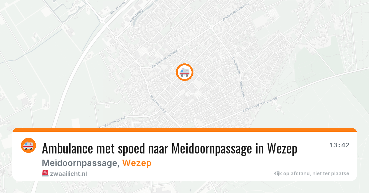 Ambulance met spoed naar Meidoornpassage in Wezep — 19 mei 2026