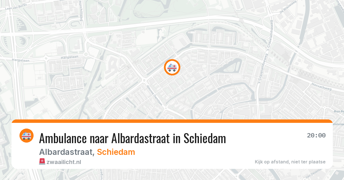 Ambulance naar Albardastraat in Schiedam — 14 mei 2026