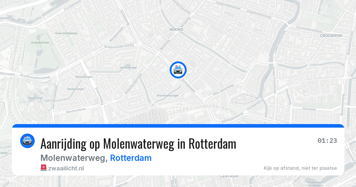 Aanrijding op Molenwaterweg in Rotterdam — 5 jun 2026