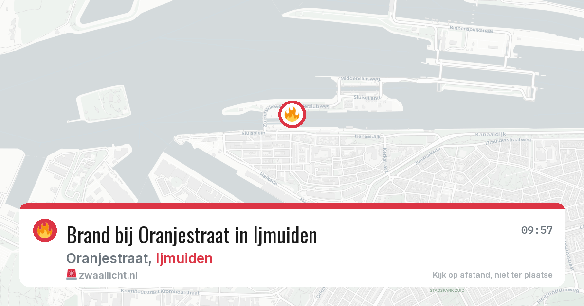 Brand bij Oranjestraat in Ijmuiden — 29 jun 2026