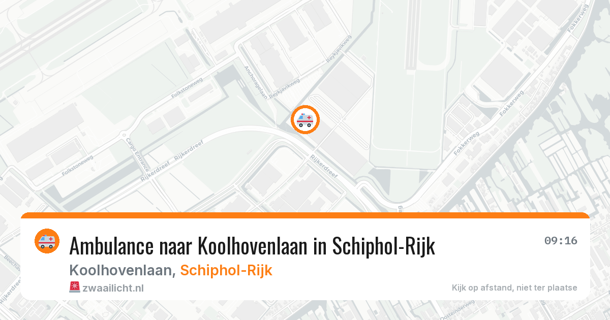 Ambulance naar Koolhovenlaan in Schiphol-Rijk — 20 apr 2026