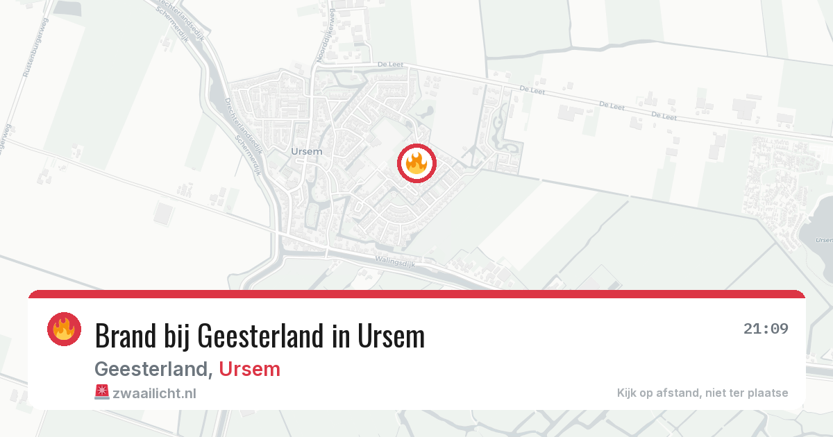 Brand bij Geesterland in Ursem — 9 apr 2026