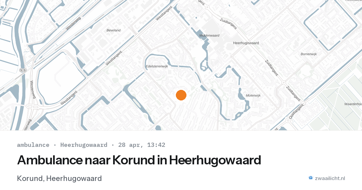 Ambulance naar Korund in Heerhugowaard — 28 apr 2026